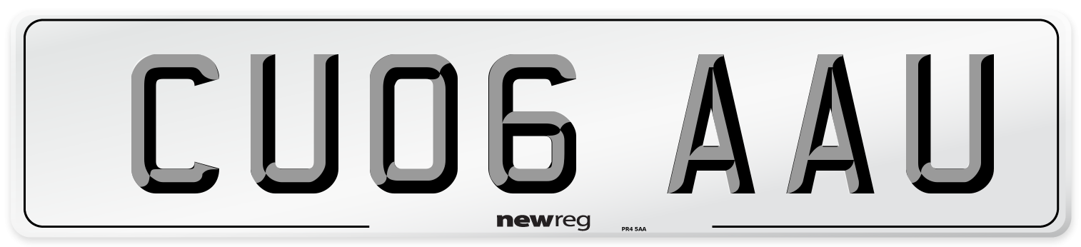 CU06 AAU Number Plate from New Reg
